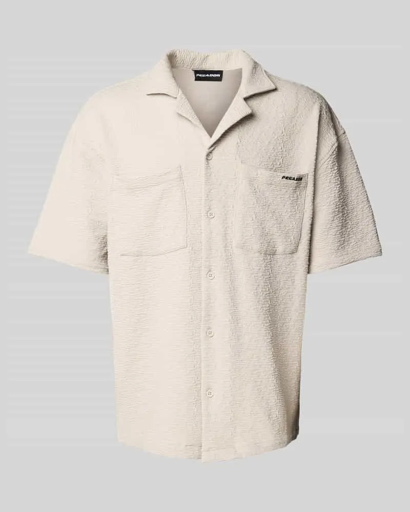 PEGADOR Oversized Freizeithemd mit 1/2-Arm Modell 'ACADO Beige