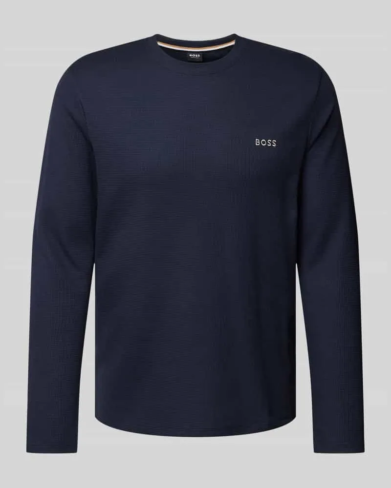 HUGO BOSS Longsleeve mit Label-Stitching 