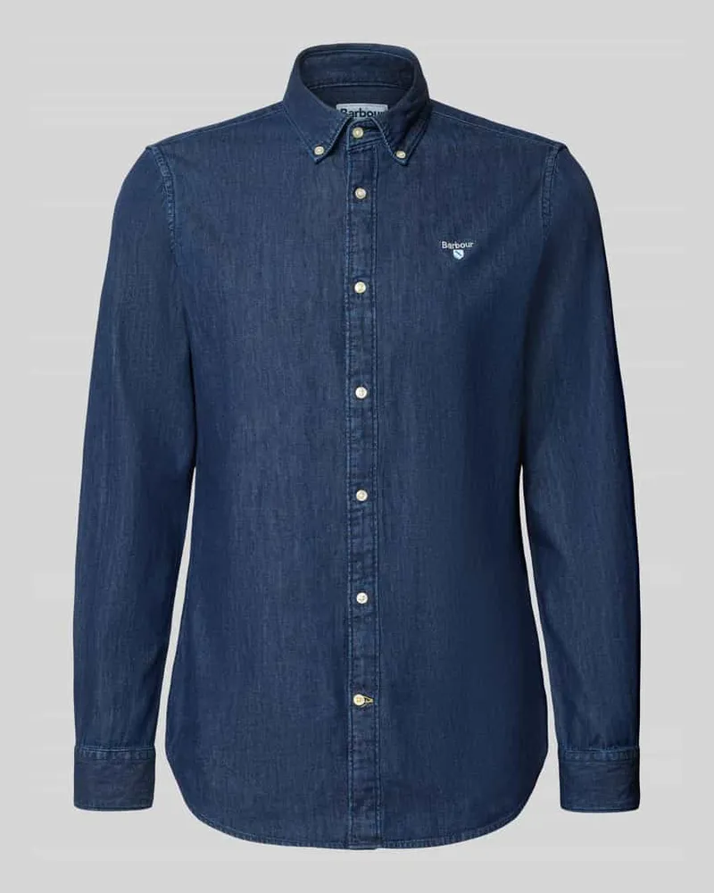 Barbour Slim Fit Jeanshemd aus reiner Baumwolle Marine