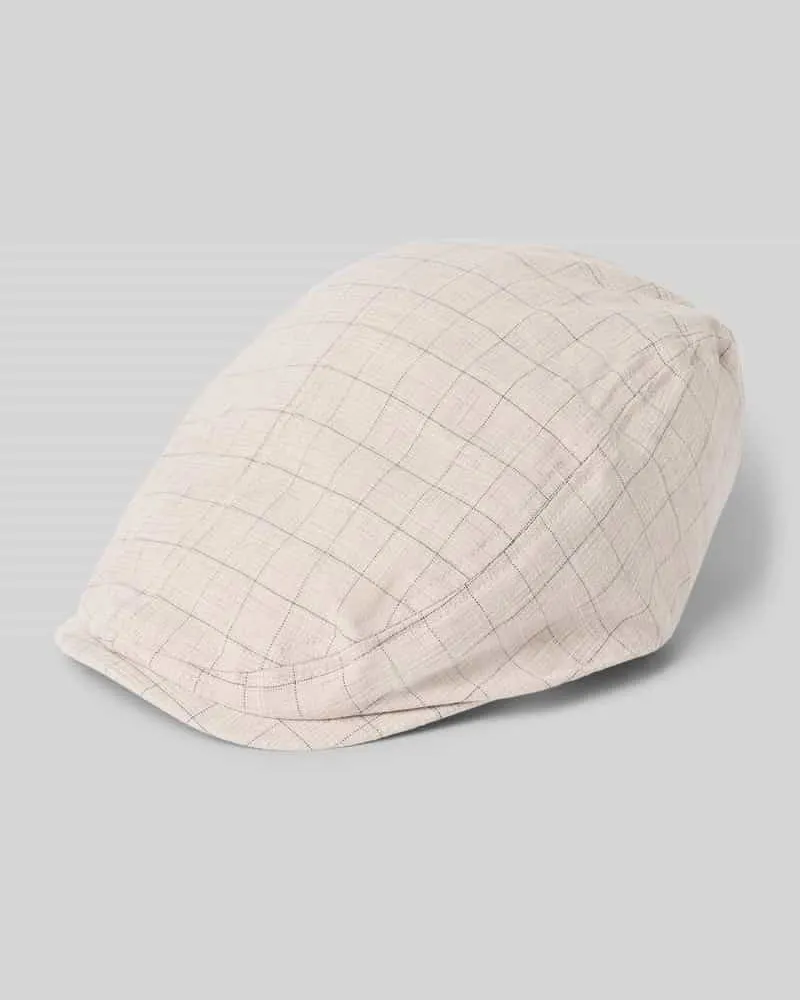 Müller Headwear Schiebermütze mit Viskose-Anteil Modell 'Karo Beige