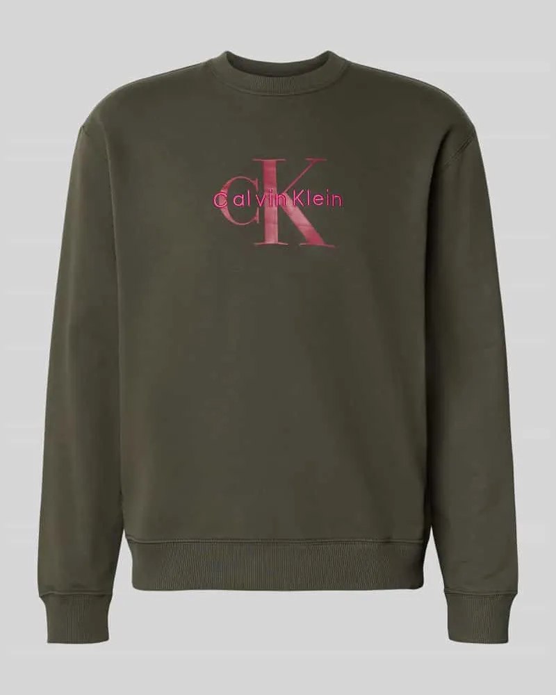 Calvin Klein Regular Fit Sweatshirt mit Logo-Print Modell 'Terry 