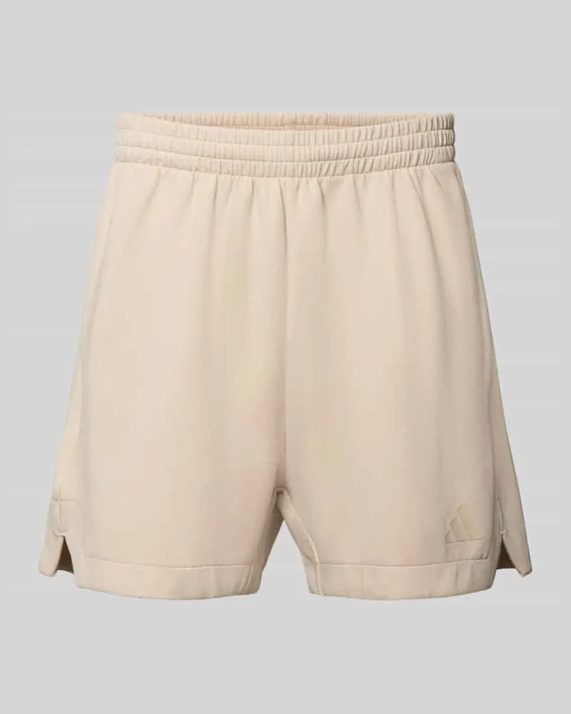 adidas Regular Fit Sweatshorts mit Modal und Baumwoll-Anteil Beige