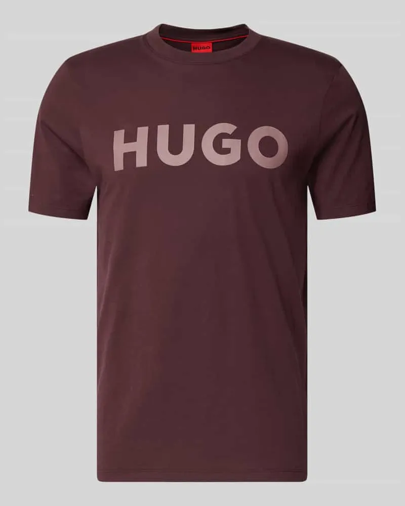 HUGO BOSS Regular Fit T-Shirt aus reiner Baumwolle Modell 'DULIVIO Bordeaux