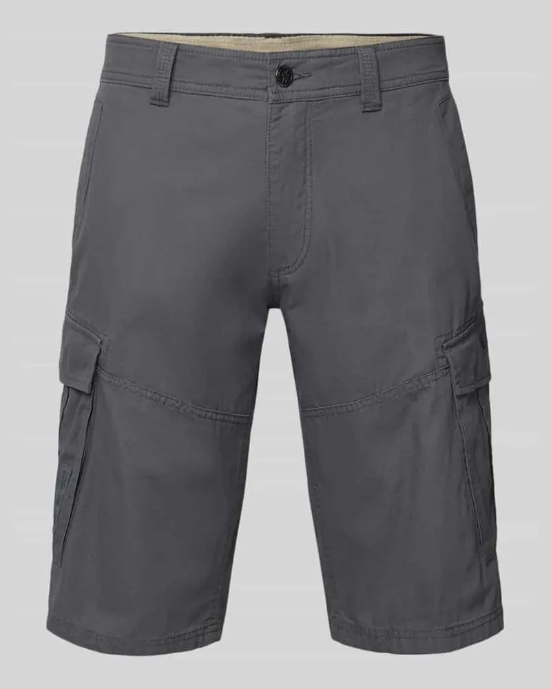 S.Oliver Relaxed Fit Cargoshorts aus reiner Baumwolle Modell 'FILE Anthrazit