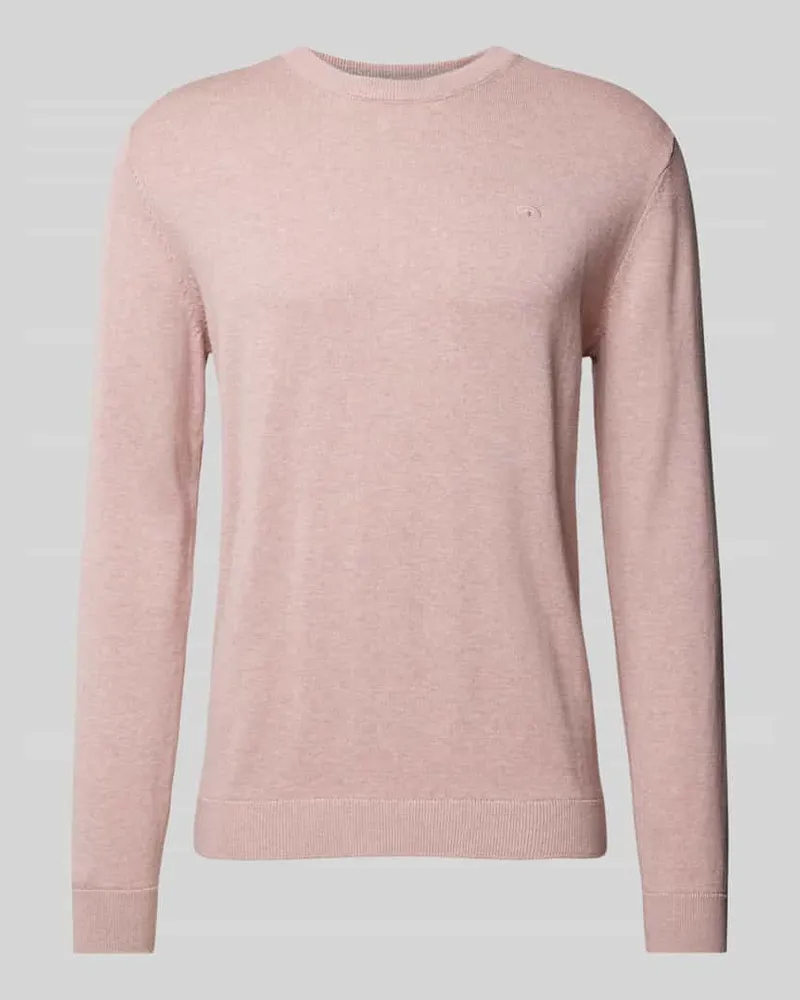 Tom Tailor Strickpullover mit Label-Stitching Modell 'BASIC 