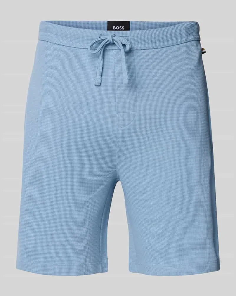 HUGO BOSS Shorts mit Label-Stitching Modell 'WAFFLE 
