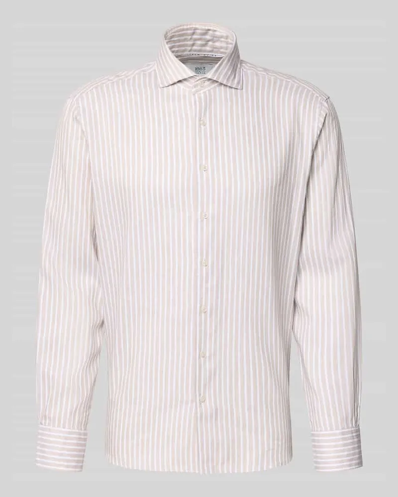 Eterna Regular Fit Business-Hemd mit Kentkragen Sand