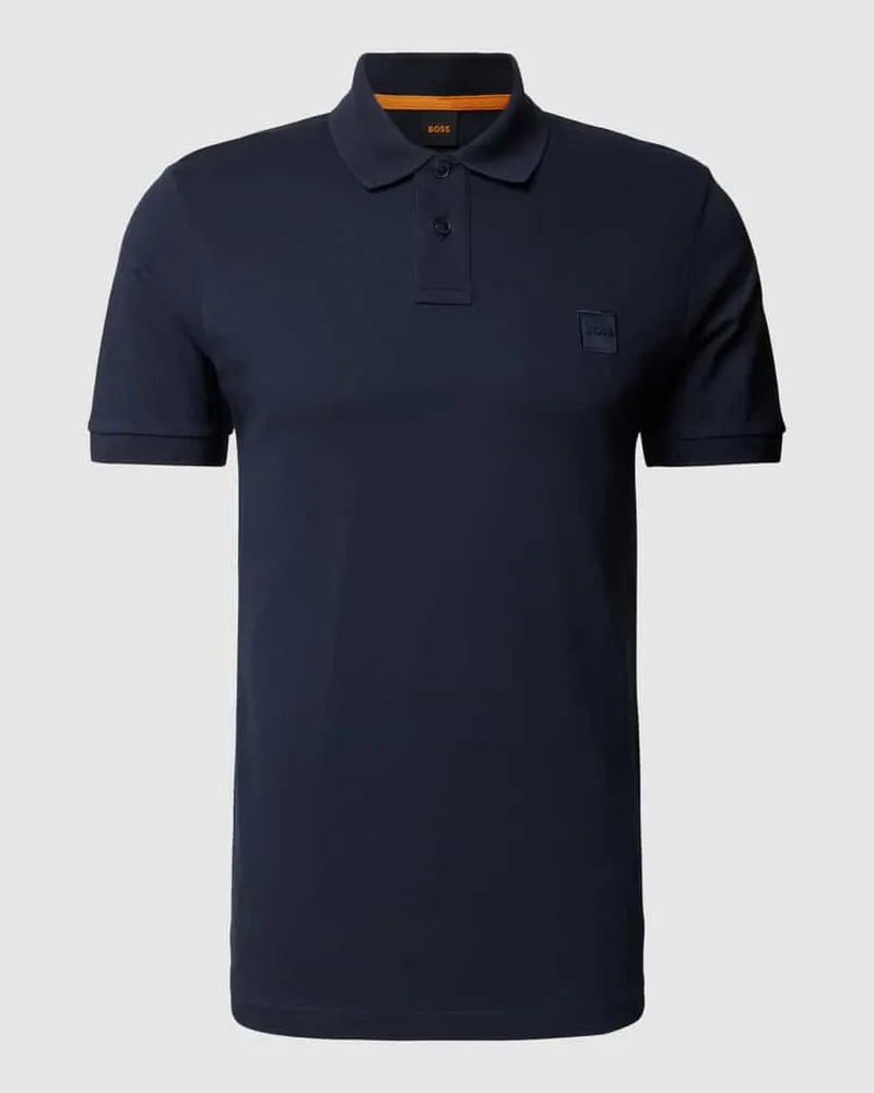 HUGO BOSS Slim Fit Poloshirt mit kurzer Knopfleiste 