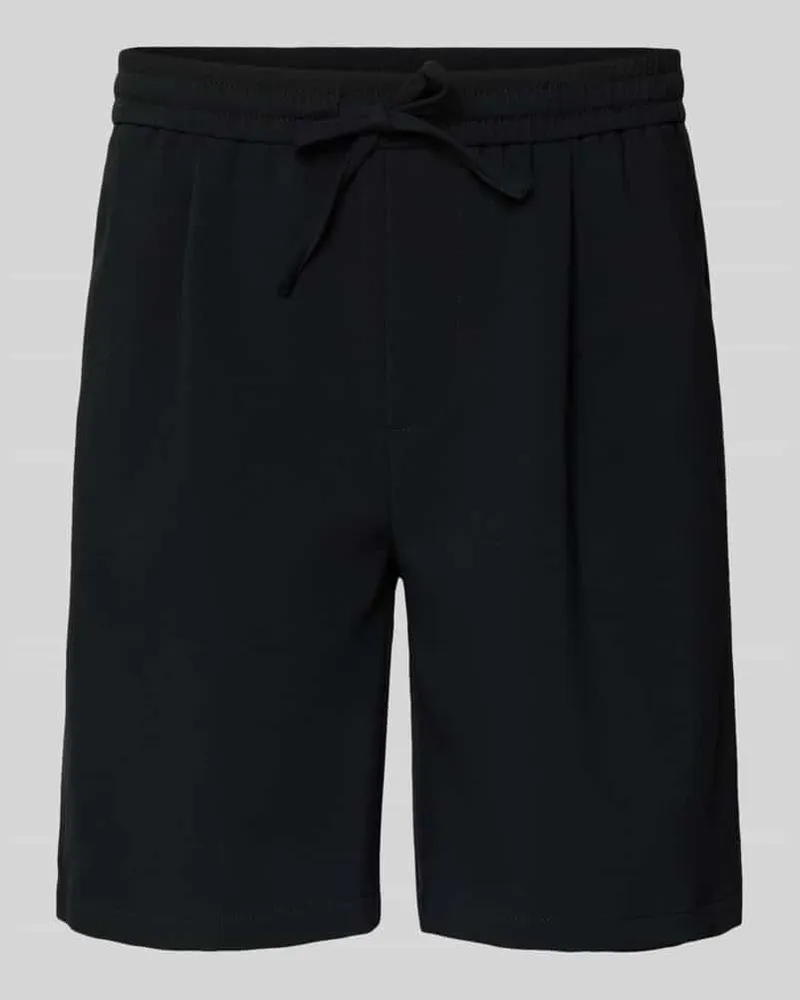 Only & Sons Loose Fit Shorts mit elastischem Bund Modell 'WILL Black
