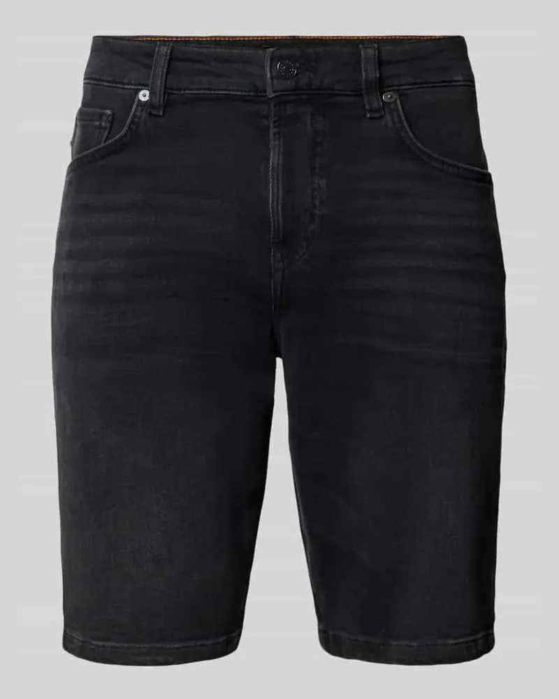 HUGO BOSS Regular Fit Jeansshorts aus Baumwoll-Mix Modell 'RE.MAINE SHORTS BO BORN Dunkelgrau