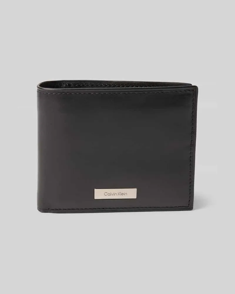 Calvin Klein Portemonnaie mit Label-Applikation Modell 'PLAQUE BILLFOLD 
