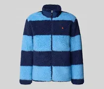 Jacke aus Teddyfell mit Logo-Stitching
