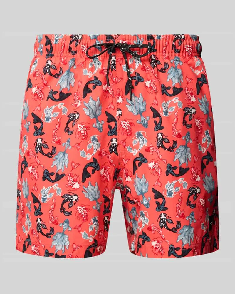 Jack & Jones Regular Fit Badeshorts mit Gesäßtasche Modell 'MAUI 