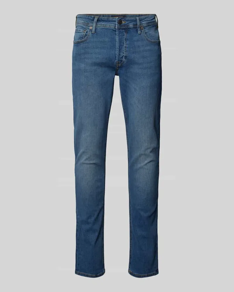 Jack & Jones Slim Fit Jeans mit Stretch-Anteil Modell 'GLENN 