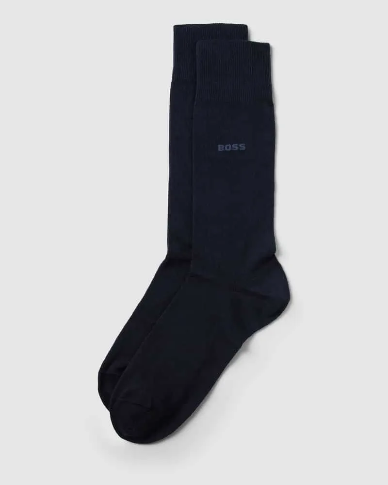 HUGO BOSS Socken mit Label-Print im 2er-Pack Modell 'RS Dunkelblau