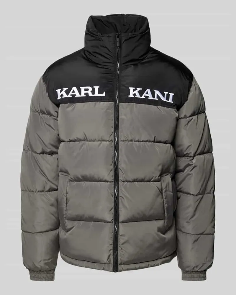 Karl Kani Steppjacke mit Label-Stitching Anthrazit