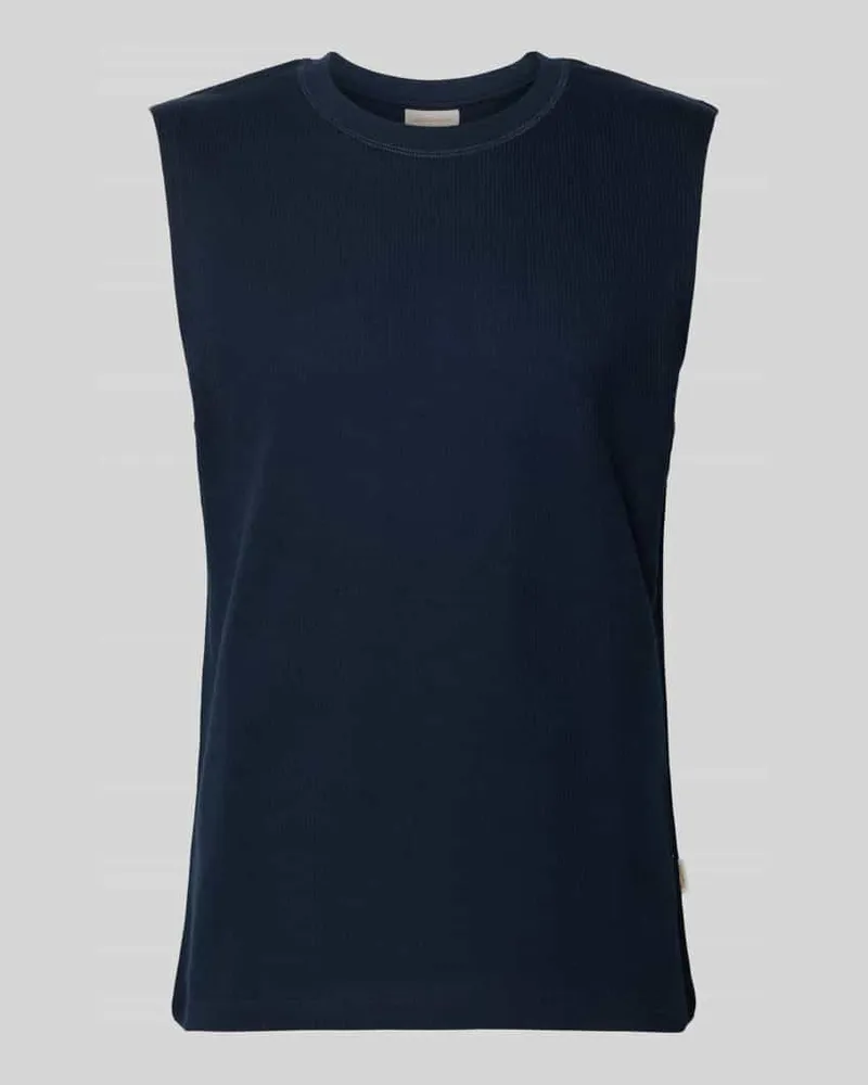 Jack & Jones Tanktop mit Strukturmuster und Rundhalsausschnitt Marine