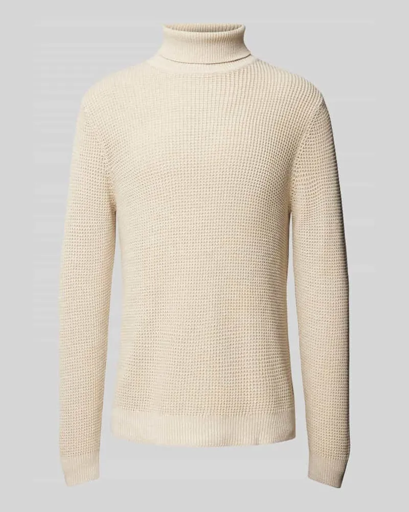 Jack & Jones Rollkragenpullover mit Label-Detail Modell 'VIGGO Sand