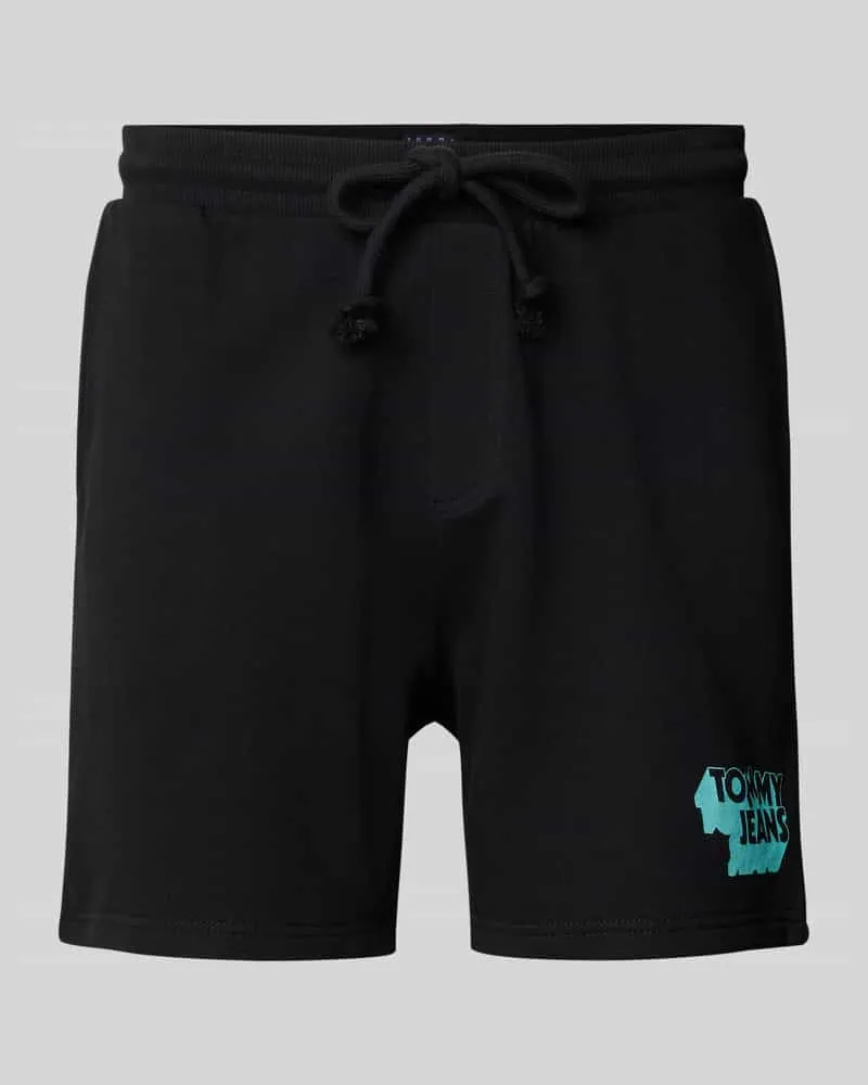 Tommy Hilfiger Relaxed Fit Sweatshorts aus reiner Baumwolle Black