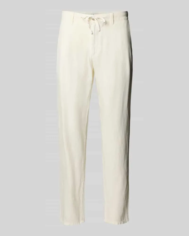 Brax Leinenhose mit Tunnelzug Modell 'FABIO JOK Weiss