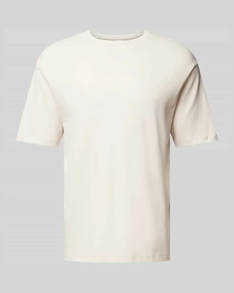 Selected Homme Loose Fit T-Shirt mit Rundhalsausschnitt Modell 'BOTANIC FLOWER Hellbraun