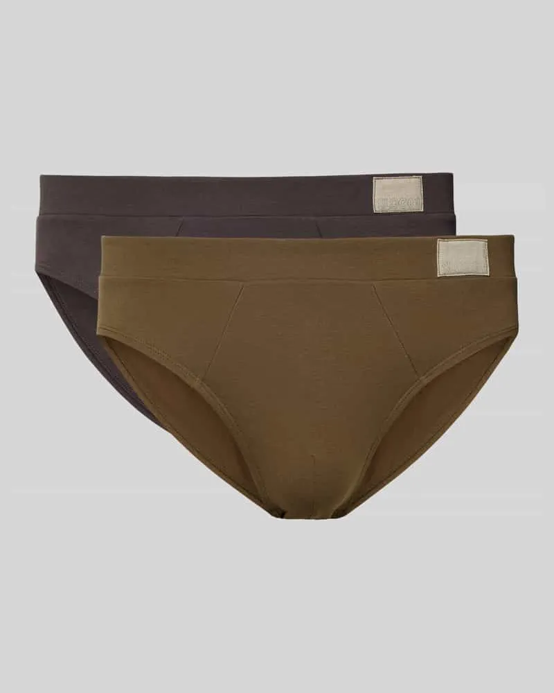 Sloggi Slip mit elastischem Bund im 2er-Pack Khaki