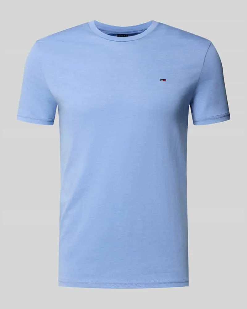 Tommy Hilfiger Regular Fit T-Shirt aus Baumwoll-Mix Hellblau
