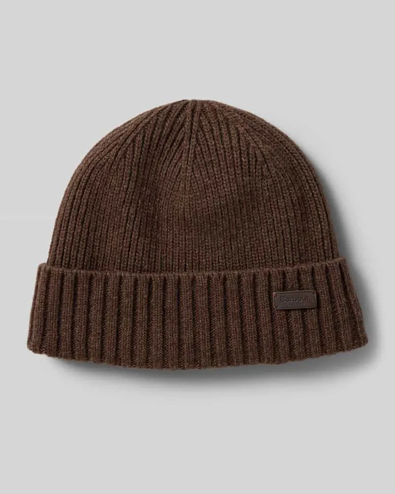 Barbour Beanie aus Woll-Mix Modell 'CARLTON Mittelbraun