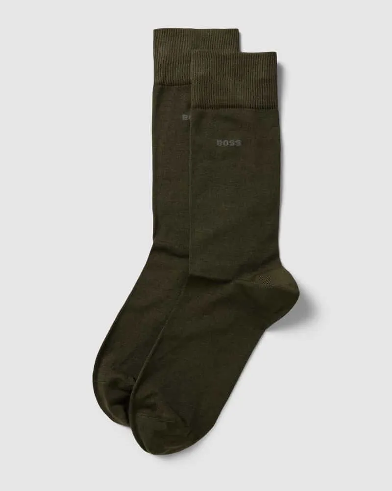 HUGO BOSS Socken aus Baumwoll-Mix im 2er-Pack Oliv