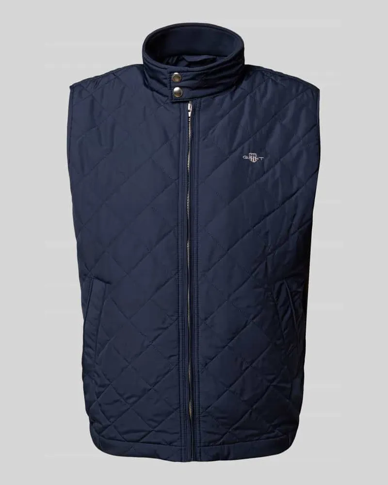 Gant Steppweste mit Stehkragen und Label-Stitching 