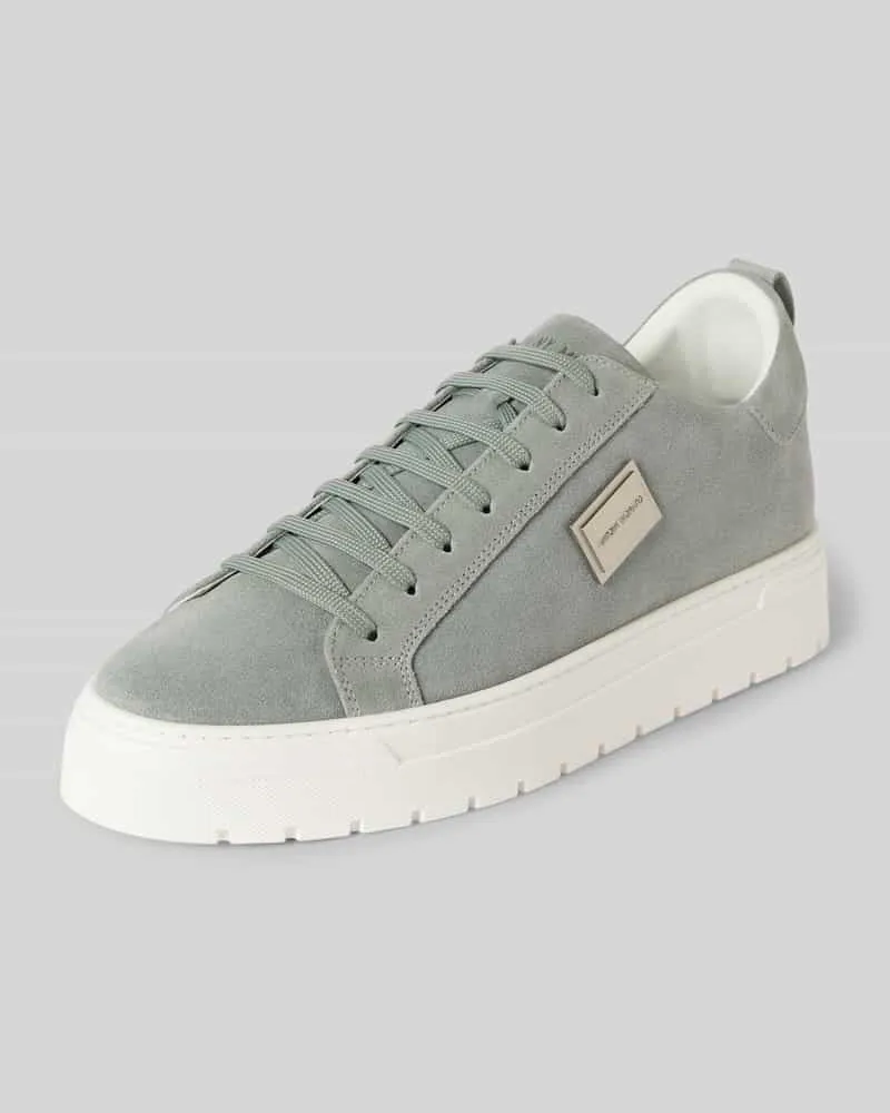 Antony Morato Low Top Sneaker aus Leder mit Label-Detail 