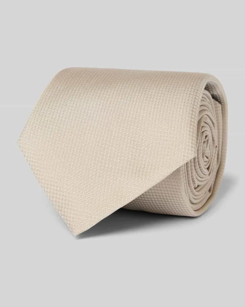 HUGO BOSS Krawatte mit Seiden-Anteil Sand