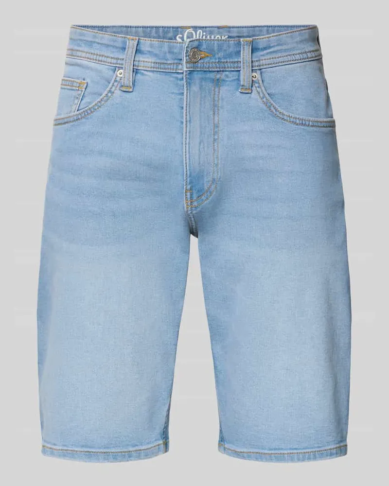 S.Oliver Regular Fit Jeans-Bermudas aus Baumwoll-Mix Hellblau