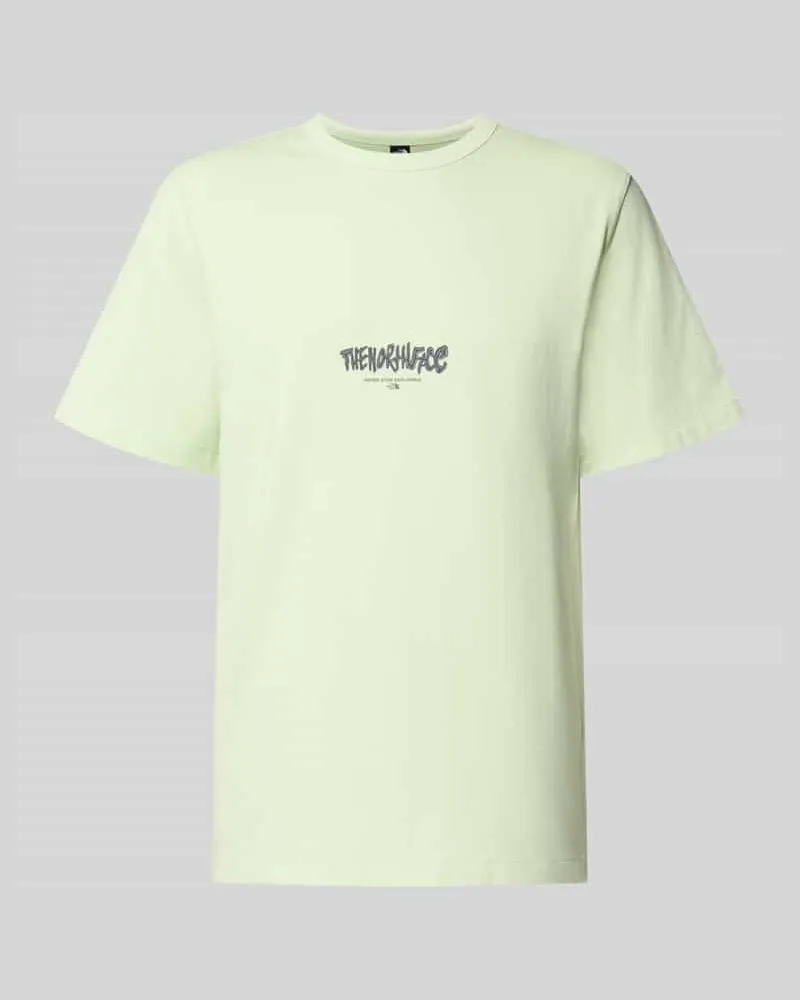 The North Face Relaxed Fit T-Shirt aus reiner Baumwolle mit Logo-Print Neon