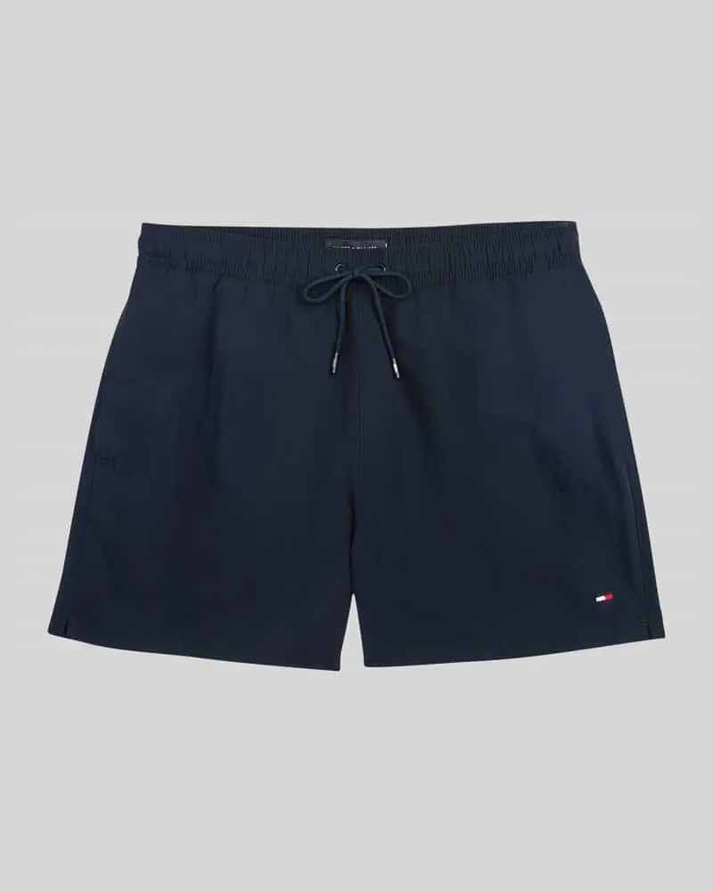 Tommy Hilfiger Regular Fit Badehose mit Logo Stitching Dunkelblau