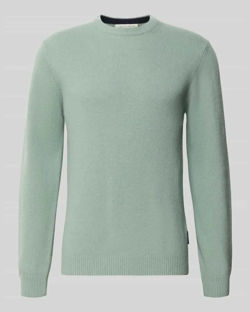 Casual Friday Strickpullover mit Rundhalsausschnitt Modell 'KARL Hellgruen