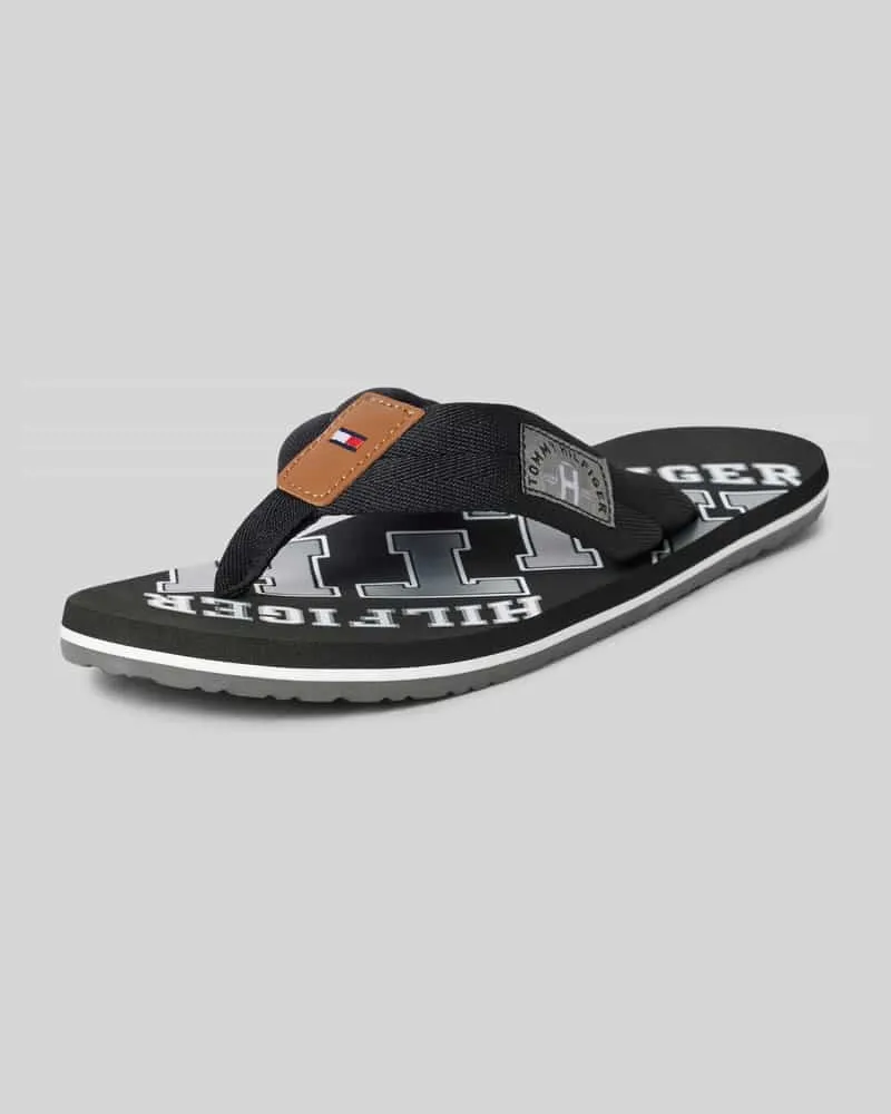 Tommy Hilfiger Zehentrenner mit gewebtem Ristriemen Black