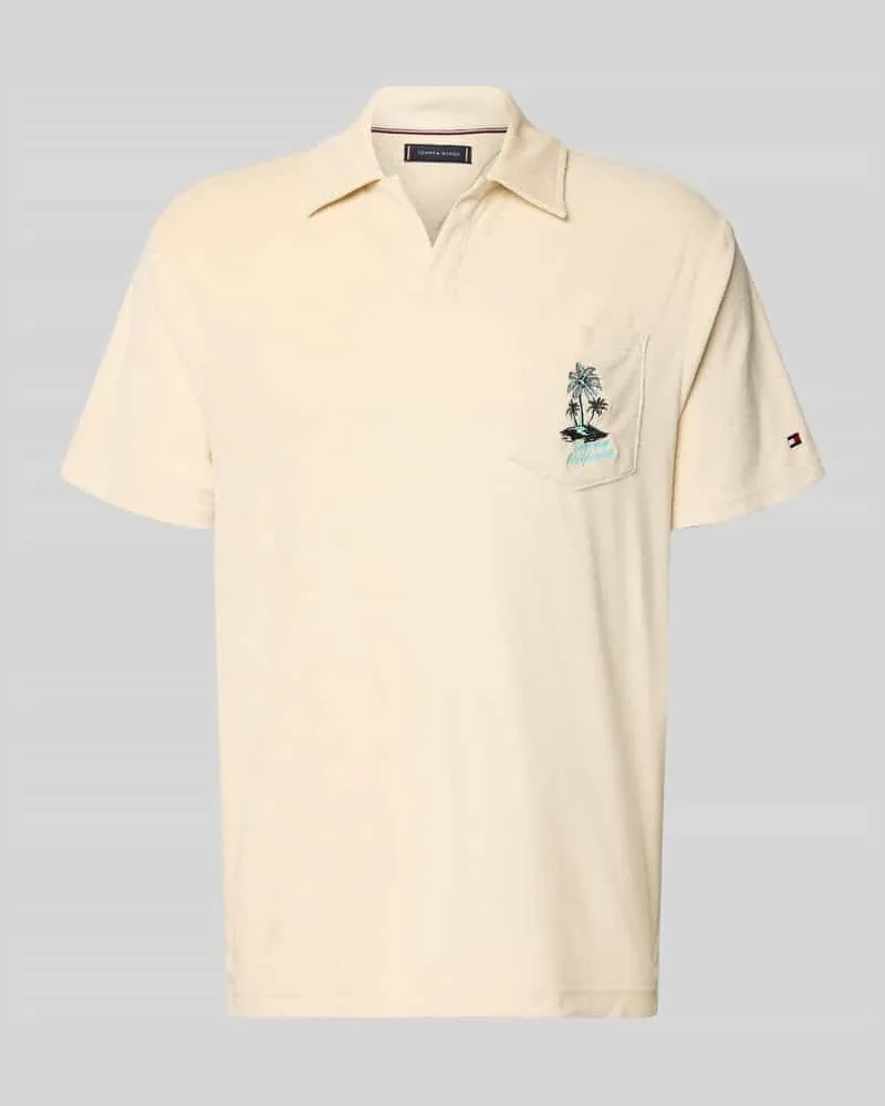 Tommy Hilfiger Regular Fit Poloshirt aus Frottee Beige