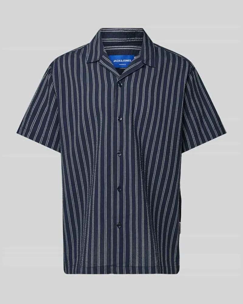 Jack & Jones Freizeithemd mit Knopfleiste Marine