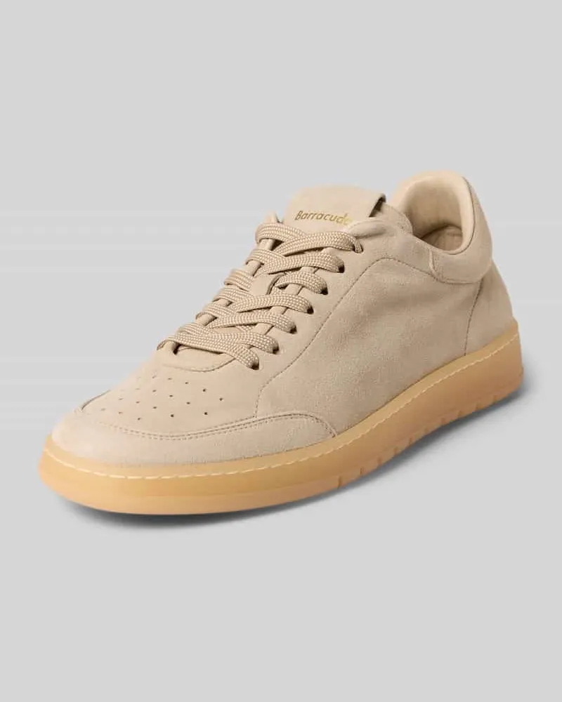 Barracuda Sneaker aus echtem Leder mit Logo-Detail Taupe