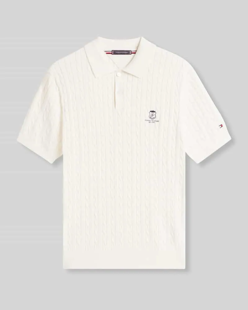 Tommy Hilfiger Poloshirt mit Logo Detail Offwhite