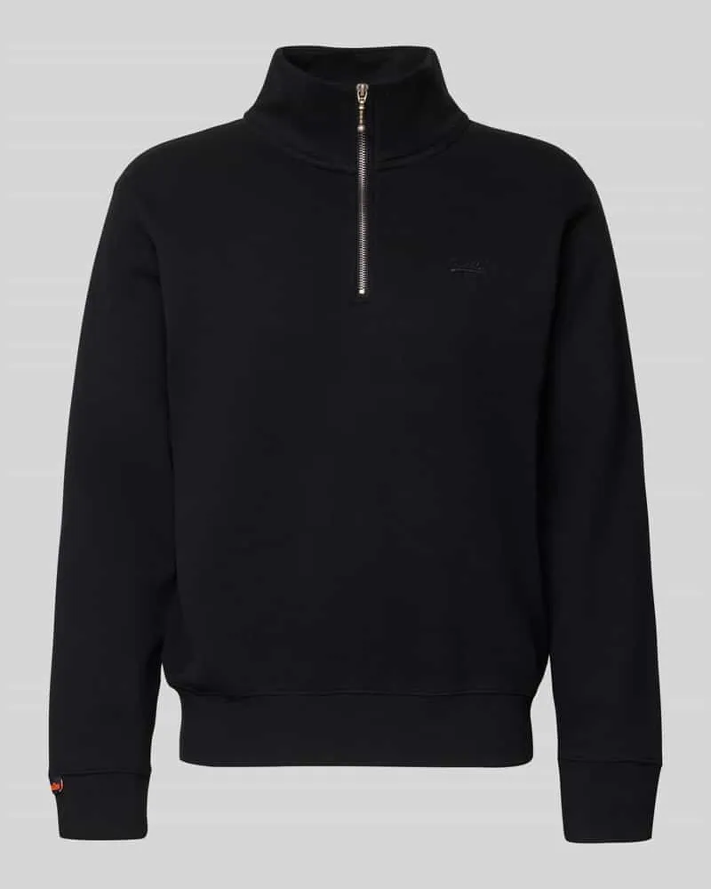 Superdry. Regular Fit Sweatshirt mit Logo-Stitching Black