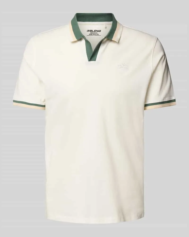 Blend Regular Fit Poloshirt mit V-Ausschnitt Modell 'Evo 