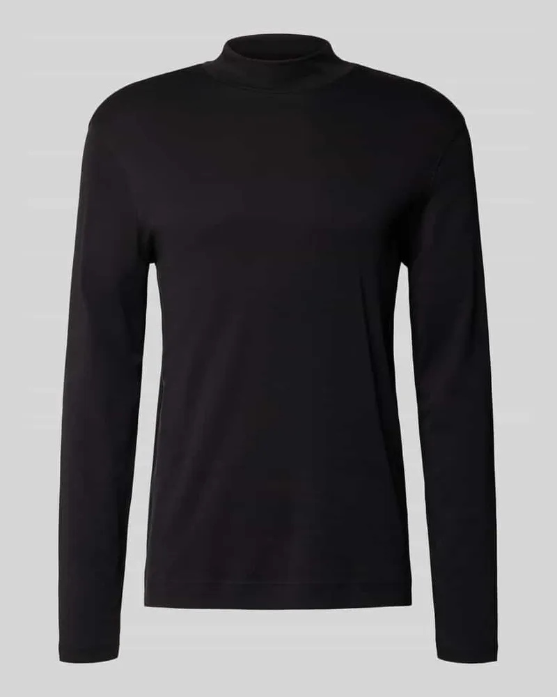 Christian Berg Longsleeve mit Stehkragen Black