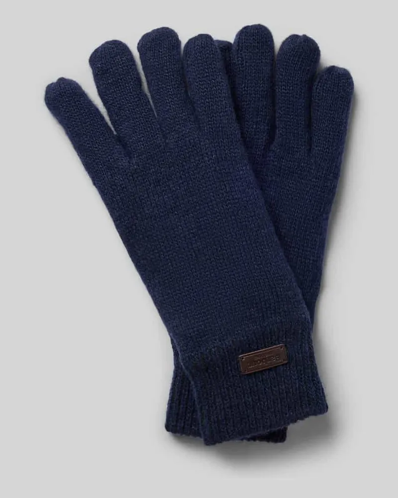 Barbour Handschuhe aus Woll-Mix mit Rippbündchen Mittelgrau