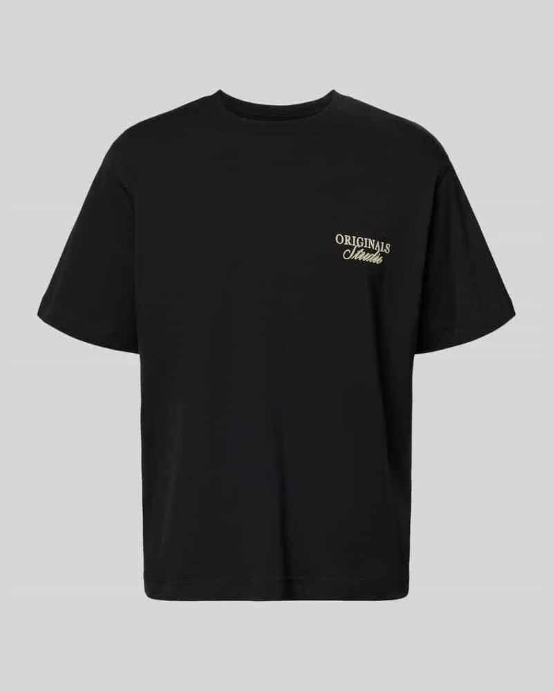 Jack & Jones T-Shirt mit Statement-Print Modell 'NORREBRO Black