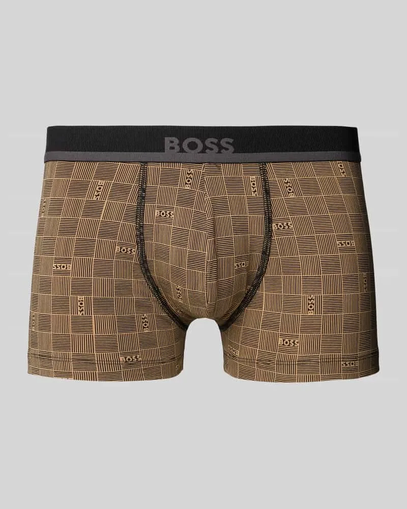 HUGO BOSS Regular Fit Trunks aus Baumwoll-Mix Beige