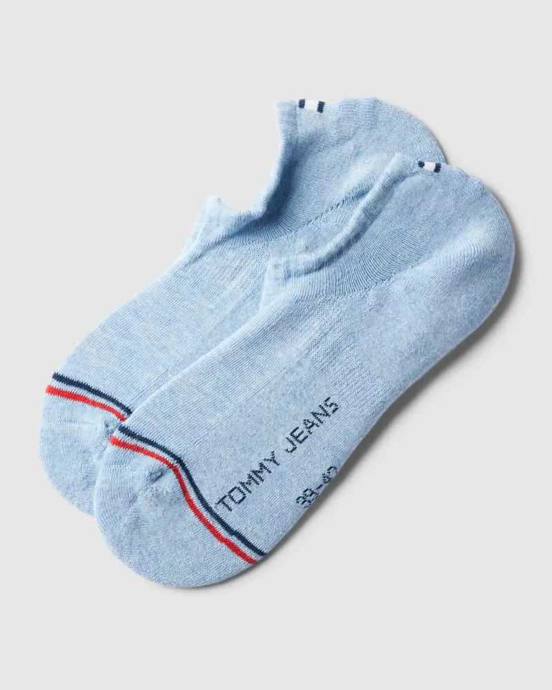 Tommy Hilfiger Füsslinge mit Kontraststreifen im 2er-Pack Jeansblau