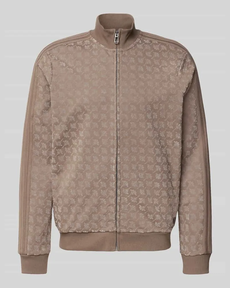 JOOP! Sweatjacke mit Label-Detail und Stehkragen 