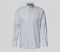 Regular Fit Business Hemd aus Baumwolle mit Button-Down-Kragen
